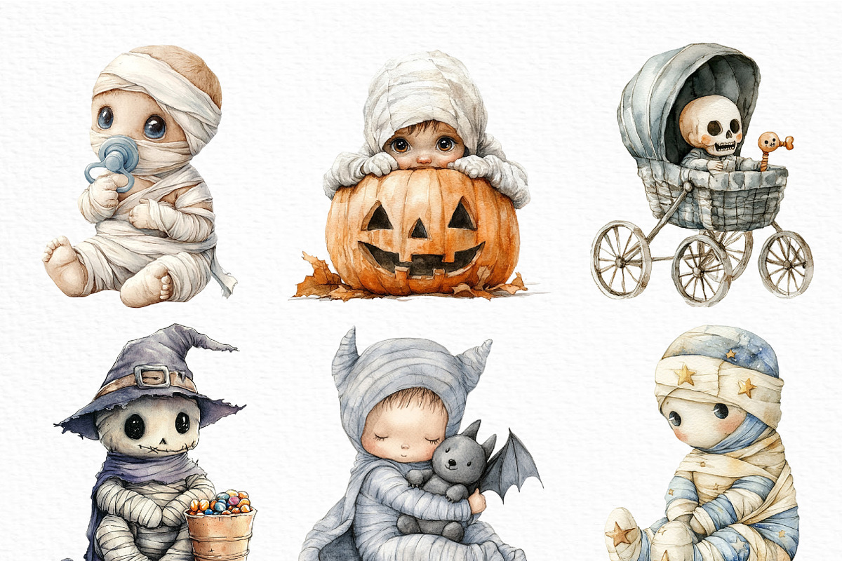 Mummy Kids Halloween Character, an Illustration by Craft Nest (Photo 3 of 6)