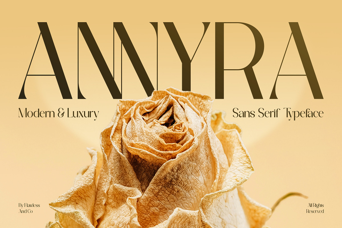 Annyra - Modern Luxury Sans Font, a Sans Serif Font by Flawless And Co (Photo 1 of 10)
