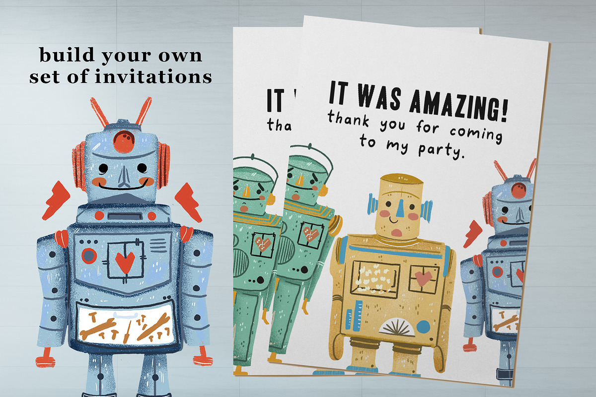 Vintage toys. Hand drawn clipart set, an Illustration by Cocoa studio by Eliza M (Photo 7 of 8)