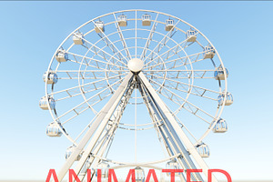 Ferris wheel 3d model vray