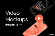 iPhone 15 PRO Video Mockup Bundle, an iPhone Mockup by Mocku (Thumbnail 1 of 12)