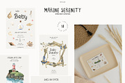MARINE SERENITY watercolor + fonts, an Education Illustration by LiChu Art (Thumbnail 7 of 11)