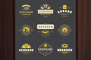 36 Fast Food Logos and Badges, a Branding & Logo Template by Vasya Kobelev (Thumbnail 7 of 18)