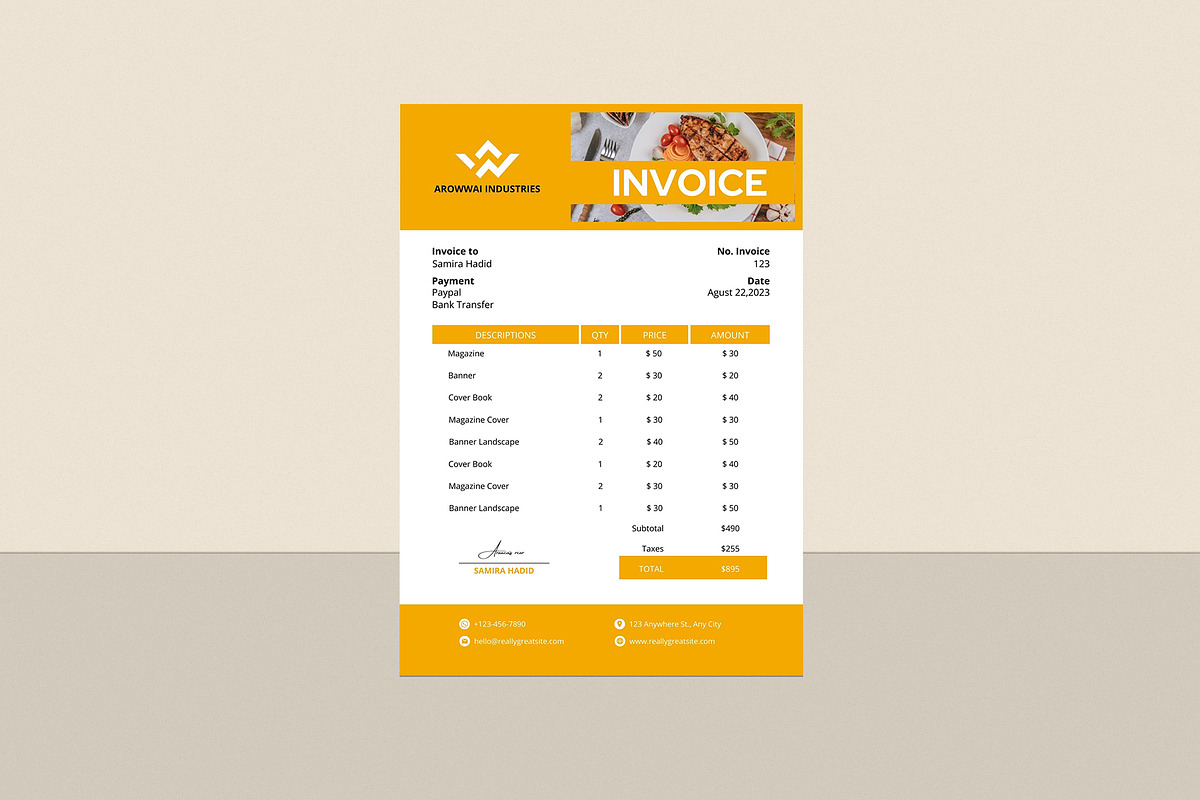 Khavilla Invoice, a Flyer Template by MNT-Creator (Photo 2 of 2)