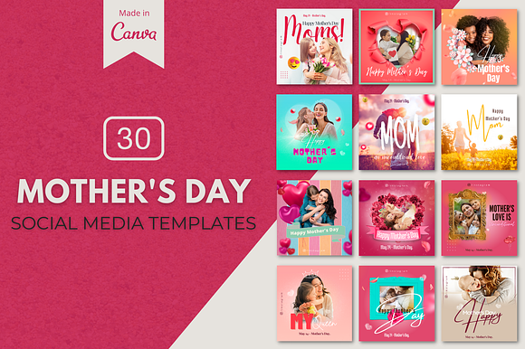 Mother's Day Canva Templates Bundle preview 4