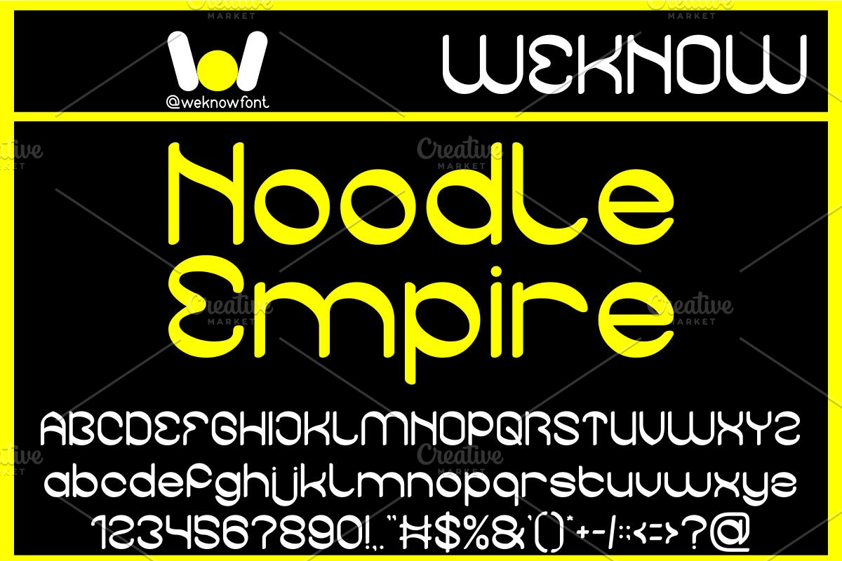 Noodle Empire font, a Handwritten Font by weknow (Photo 1 of 8)