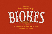 Biokes - Vintage Display Font, a Blackletter Font by Imoodev (Thumbnail 1 of 5)