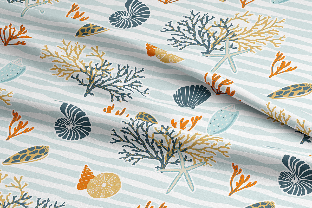 Kids Pattern Sea Adventure, a Pattern Graphic by PROTEA Watercolor Studio (Photo 3 of 6)