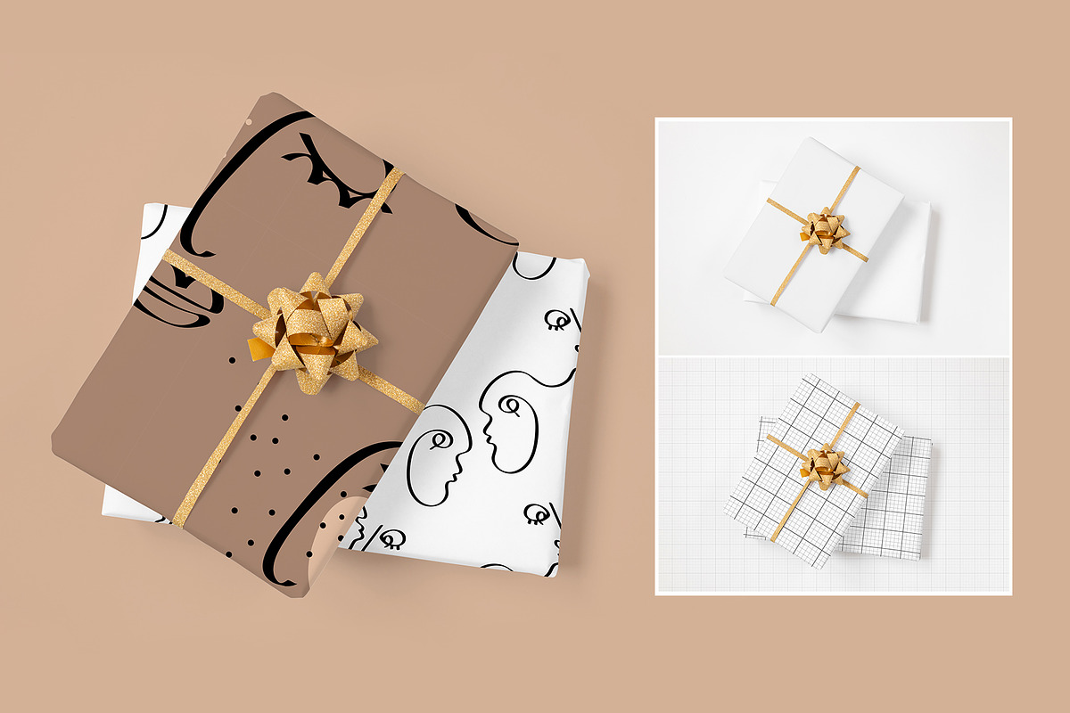 GIFT WRAP MOCKUPS | PSD, a Packaging Mockup by bazarova (Photo 4 of 10)