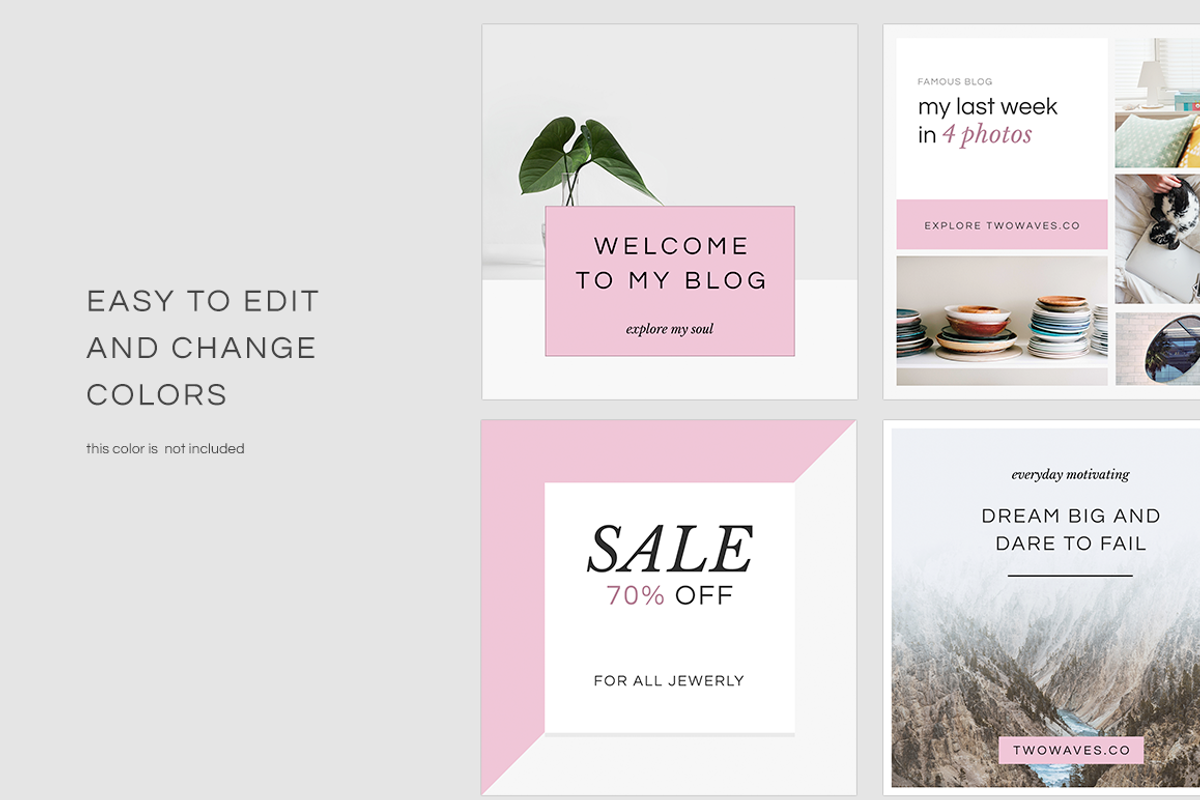 Beautify Instagram Pack, a Social Media Template by goshop (Photo 2 of 3)