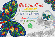 Butterflies with floral ornaments, a Brushes & More by dnapslvsk (Thumbnail 1 of 5)