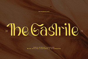 The Gaslrile Serif Display Typeface