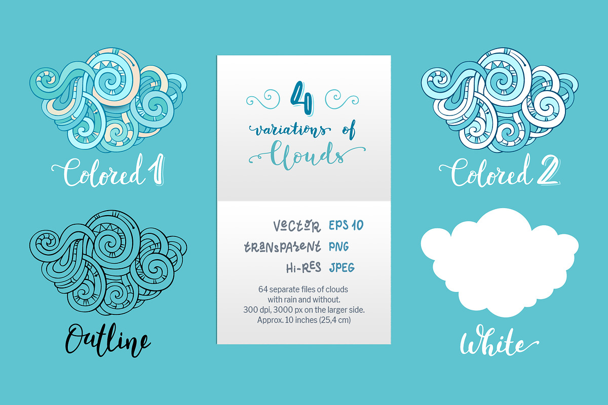 Sky. Graphics-letterings-patterns., an Illustration by MaljukArt (Photo 10 of 20)