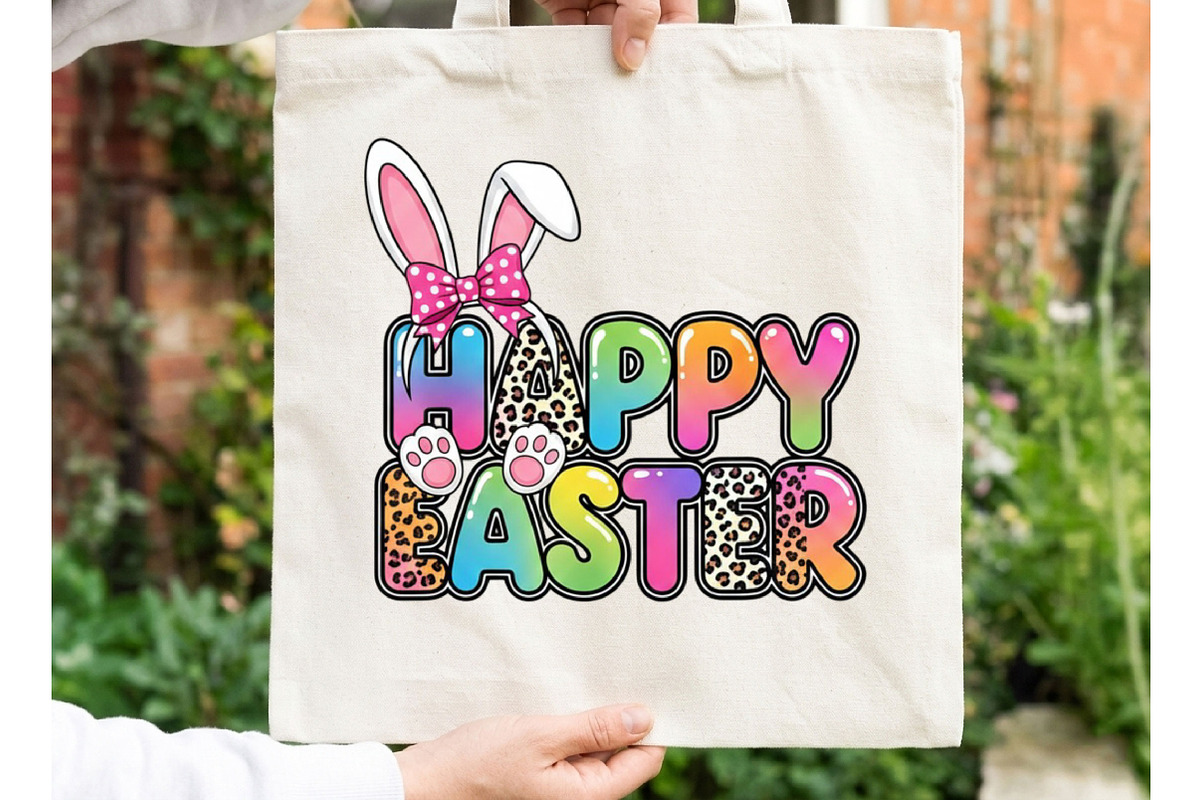Happy Easter Bunny PNG, Colorful, an Illustration by Designking (Photo 6 of 6)