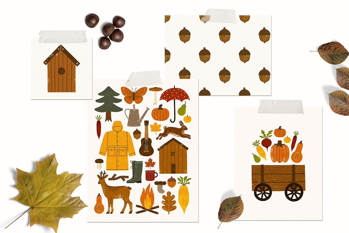 AUTUMN STORY Graphics Collection, an Animal Illustration by Katerina Osa (Photo 2 of 15)