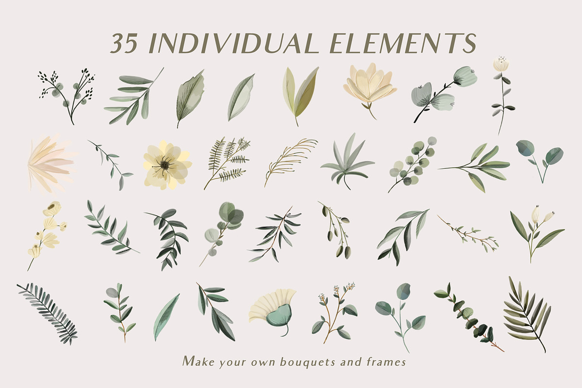 Floral Bouquet hand painted clipart, an Illustration by Cocoa studio by Eliza M (Photo 2 of 6)
