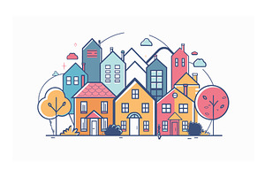 Cheerful Stylized Cityscape