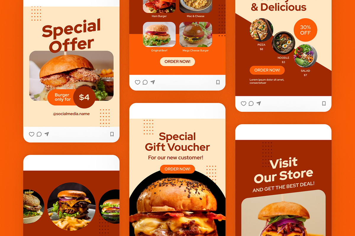 Fast Food - Instagram Post, a Resume Template by Izdihaar_Studio (Photo 3 of 3)
