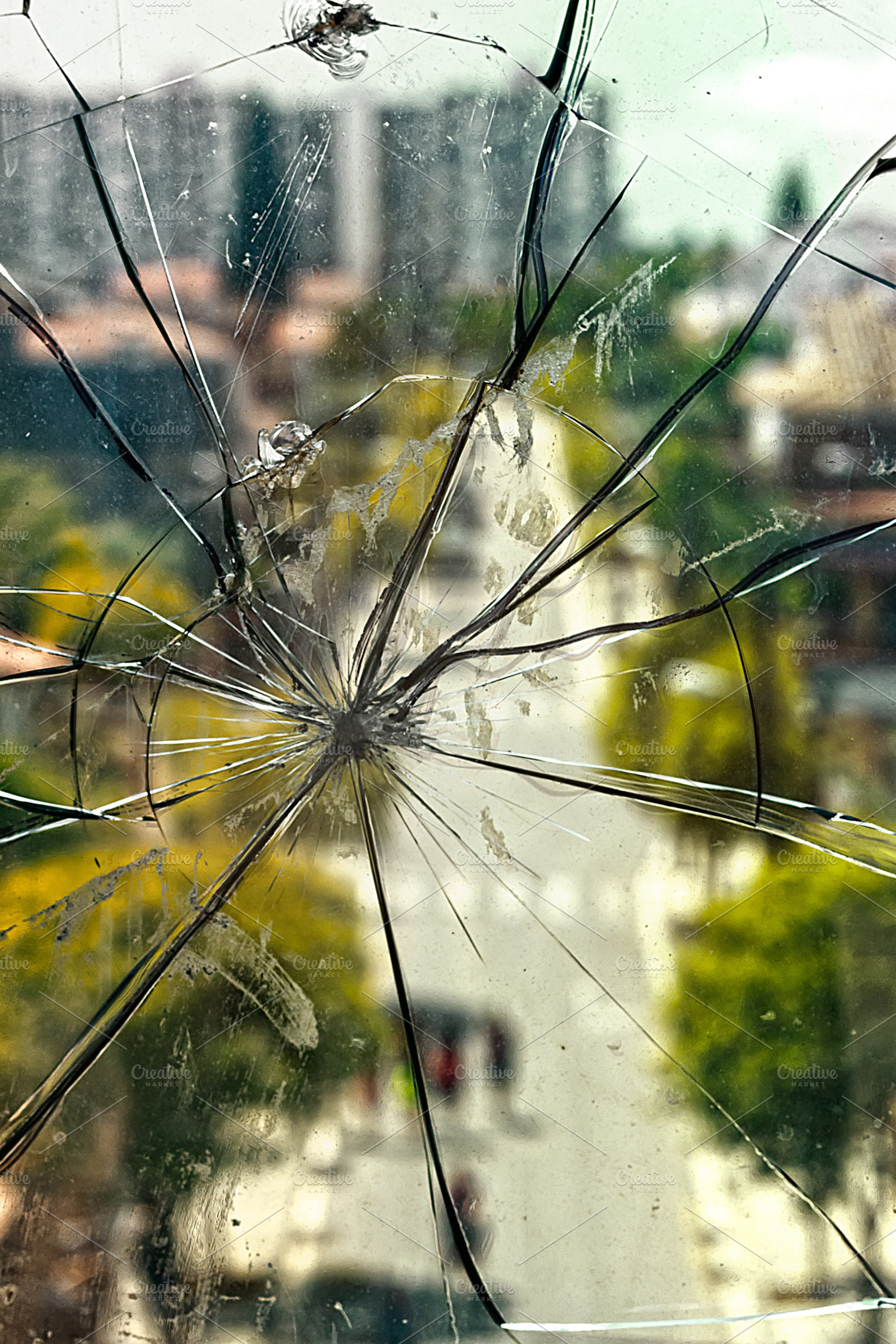 broken glass from a public elevator, an Abstract Photo by JCB Photogr@phics