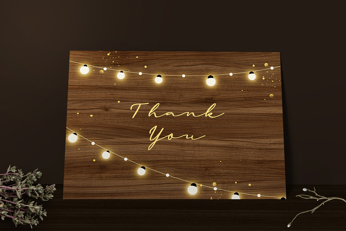 Rustic Wedding Invitation Set preview 4