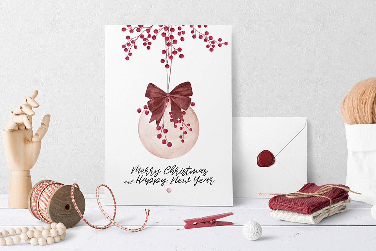 Christmas Balls and Decorations, a Decorative Illustration by NataliVA (Photo 5 of 7)