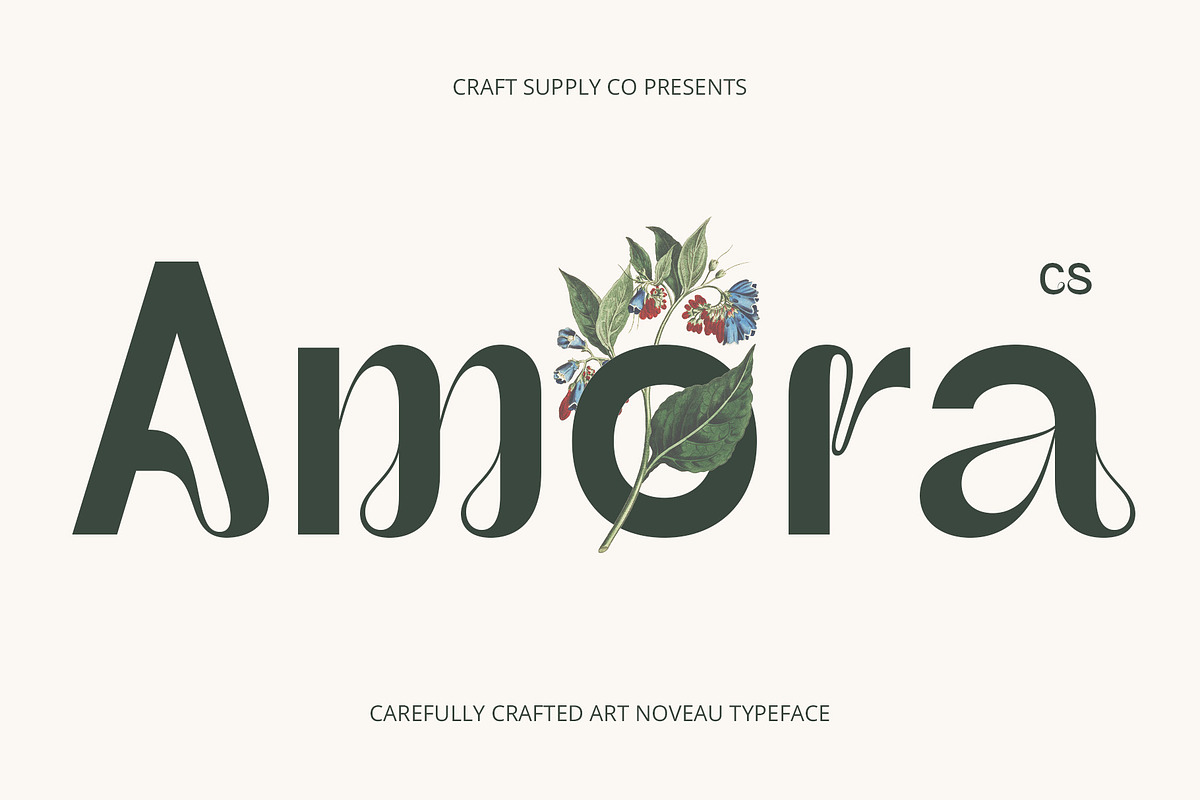 CS Amora – Art Nouveau Font, a Sans Serif Font by Craft Supply Co. (Photo 1 of 8)