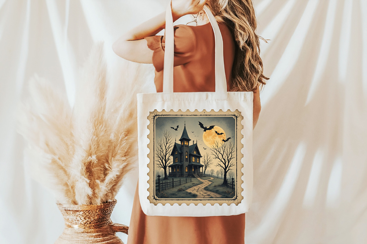 Halloween Postage Stamp Sublimation, an Illustration by Libby Wishes (Photo 5 of 6)
