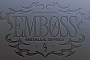 Embossed Metal Effect, a Layer Style Add-On by Tom Gordon Design (Thumbnail 1 of 7)