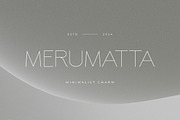 Merumatta - Elegant Monotype, a Sans Serif Font by Tammami (Thumbnail 1 of 9)