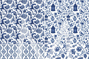 Blue Toile de Jouy Pattern Paper Set, a Pattern Graphic by Maishop (Thumbnail 4 of 15)