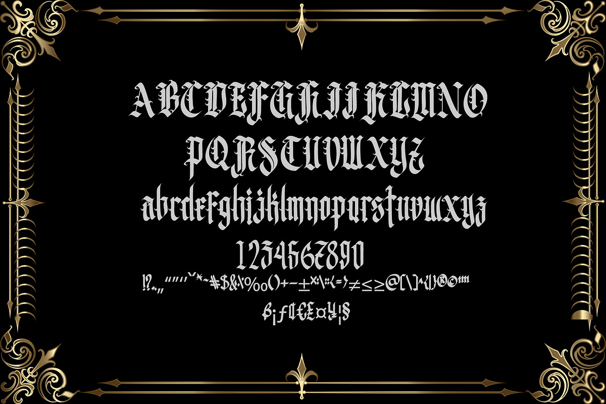 Stunegart FONT + Decorative, a Blackletter Font by dansdesign (Photo 6 of 7)