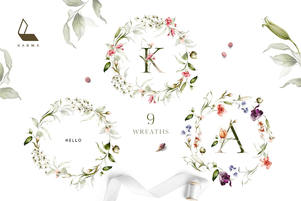 1K+ Belle Watercolor Floral Bundle, an Illustration by Karma (Photo 8 of 54)