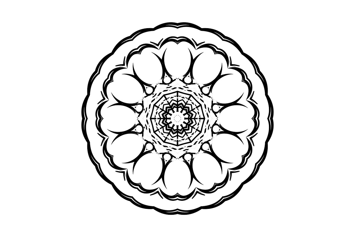 Elegant Mandala Line Art Collection, a Decorative Illustration by NJ Himel (Photo 52 of 101)