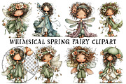 Whimsical Spring Fairy Clipart, an Illustration by OK Design (Thumbnail 2 of 6)