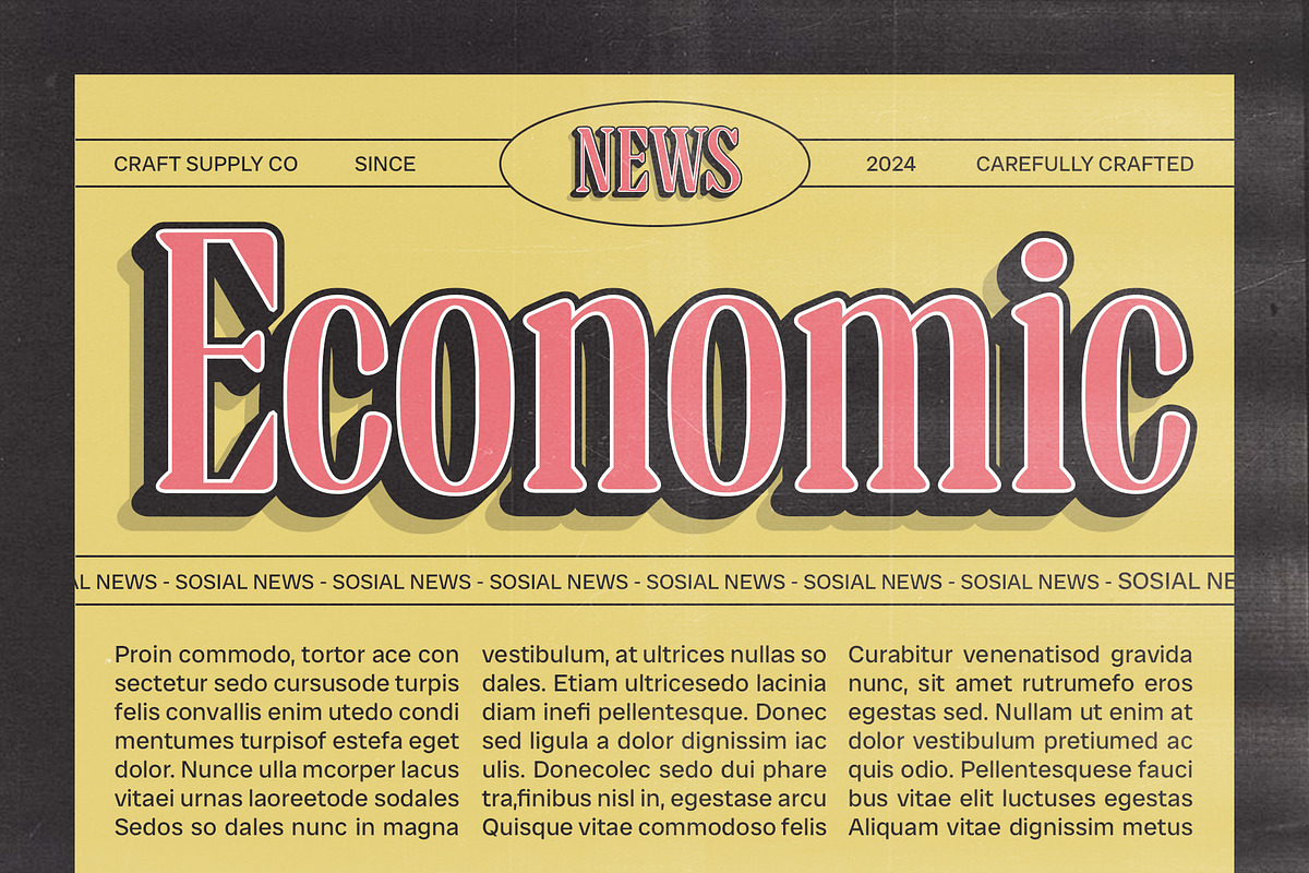 Benida Rounded 3D, a Serif Font by Craft Supply Co. (Photo 3 of 8)