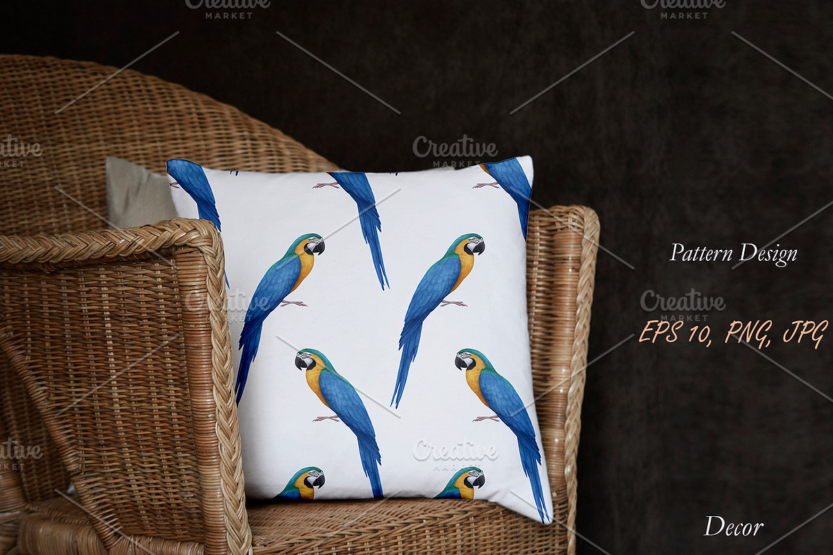 Parrot // Pattern Design, a Pattern Graphic by Victoria_Novak ...