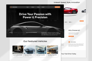 Automotive Landing Page, a Landing Page Template by Antstheme
