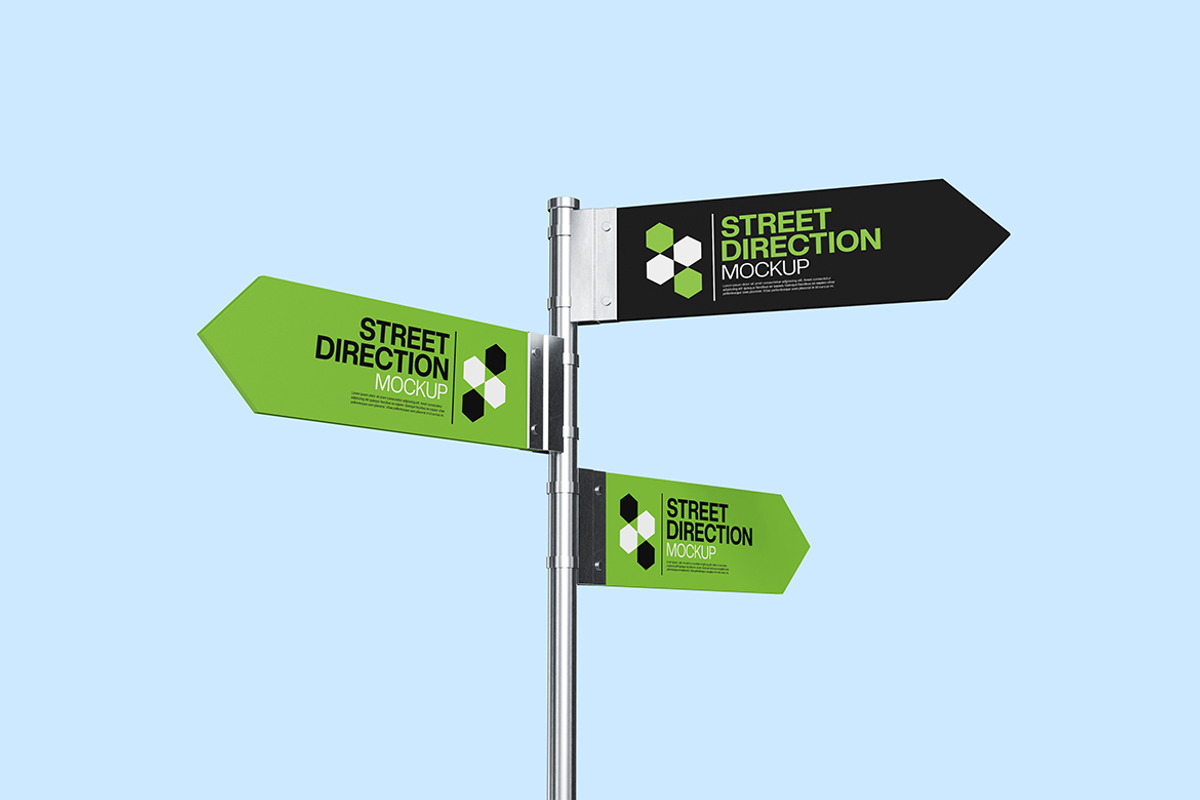 Street Direction Mockup, a Product Mockup by bimockup (Photo 6 of 6)