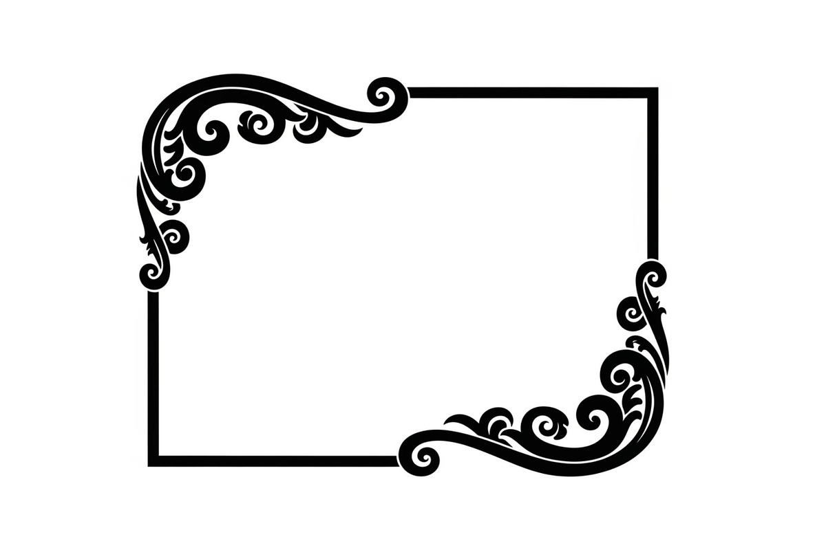 Vintage Scroll Corner Frame Bundle, an Illustration by Gfx_Store (Photo 26 of 48)