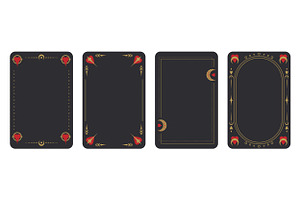 Tarot Frame Templates with Hearts, a Decorative Illustration by PsychocheArt