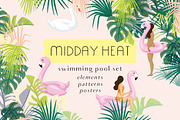 Midday heat. Swimming pool set., a Person Illustration by Anyuka (Thumbnail 1 of 5)