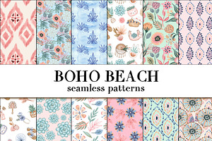 Summer Boho Seamless Patterns