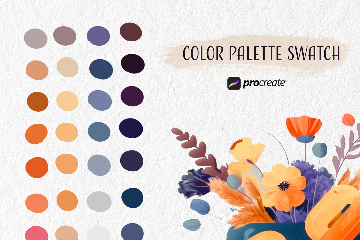 Procreate Color Palette Swatch Set, a Palette Add-On by ValeryDan (Photo 1 of 6)