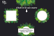 Tropical leaves frames, an Illustration by Elly Studio (Thumbnail 5 of 7)