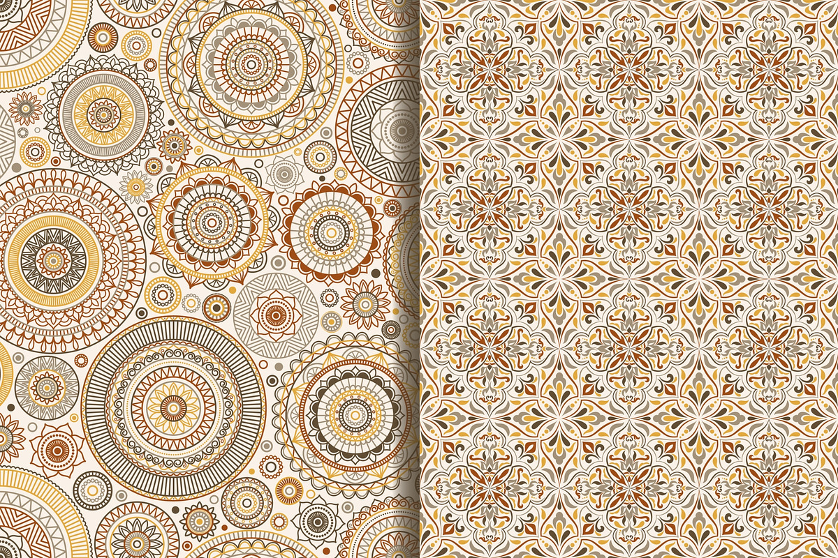 Set of 10 seampless pattern Baroque, a Pattern Graphic by NataLito (Photo 3 of 6)