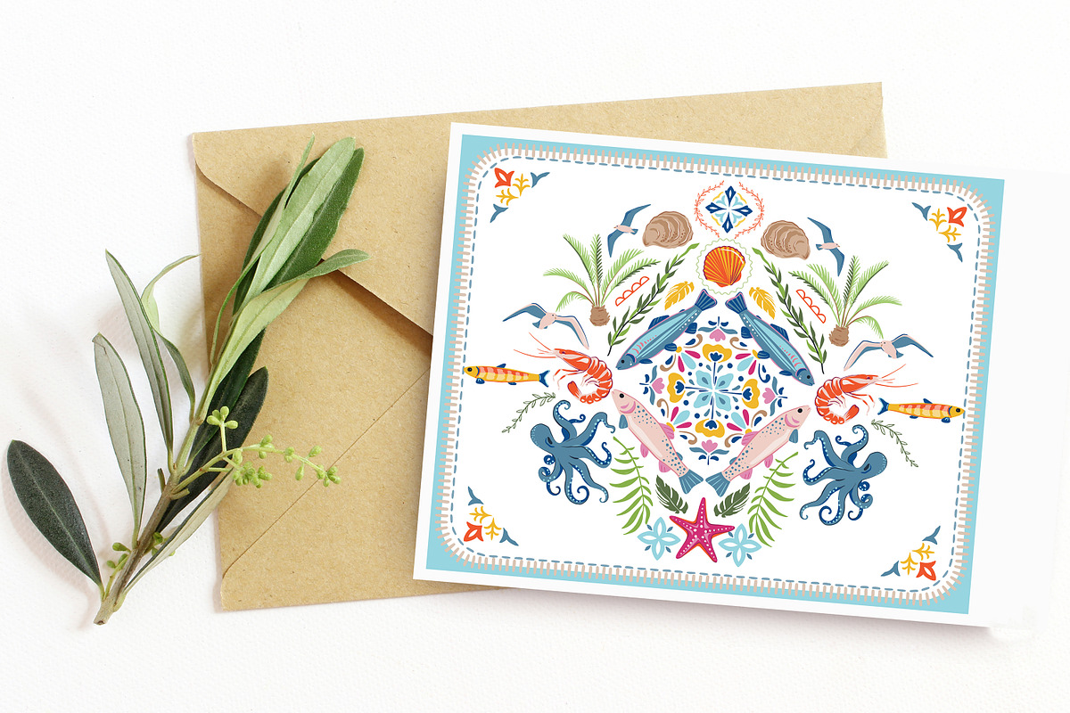 Sun and Sea. Vector Summer Patterns, a Pattern Graphic by Molly art (Photo 7 of 21)