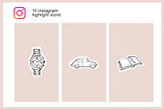 14 Instagram Stories Highlight Icons, a Social Media Template by Kristina Dubnovitskaya (Thumbnail 2 of 5)
