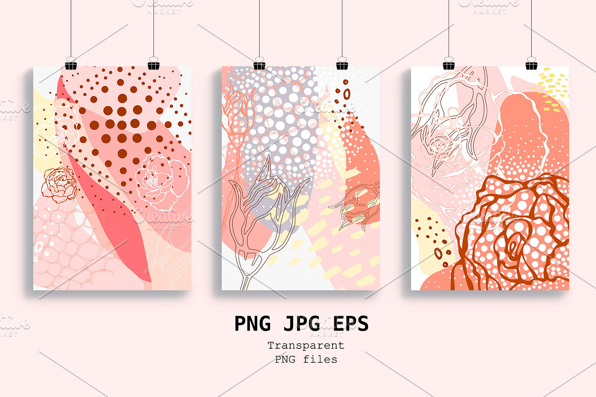 Abstract Floral backgrounds preview 4