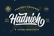 Hadnich - Modern Script, a Script Font by Arterfak Project (Thumbnail 1 of 16)