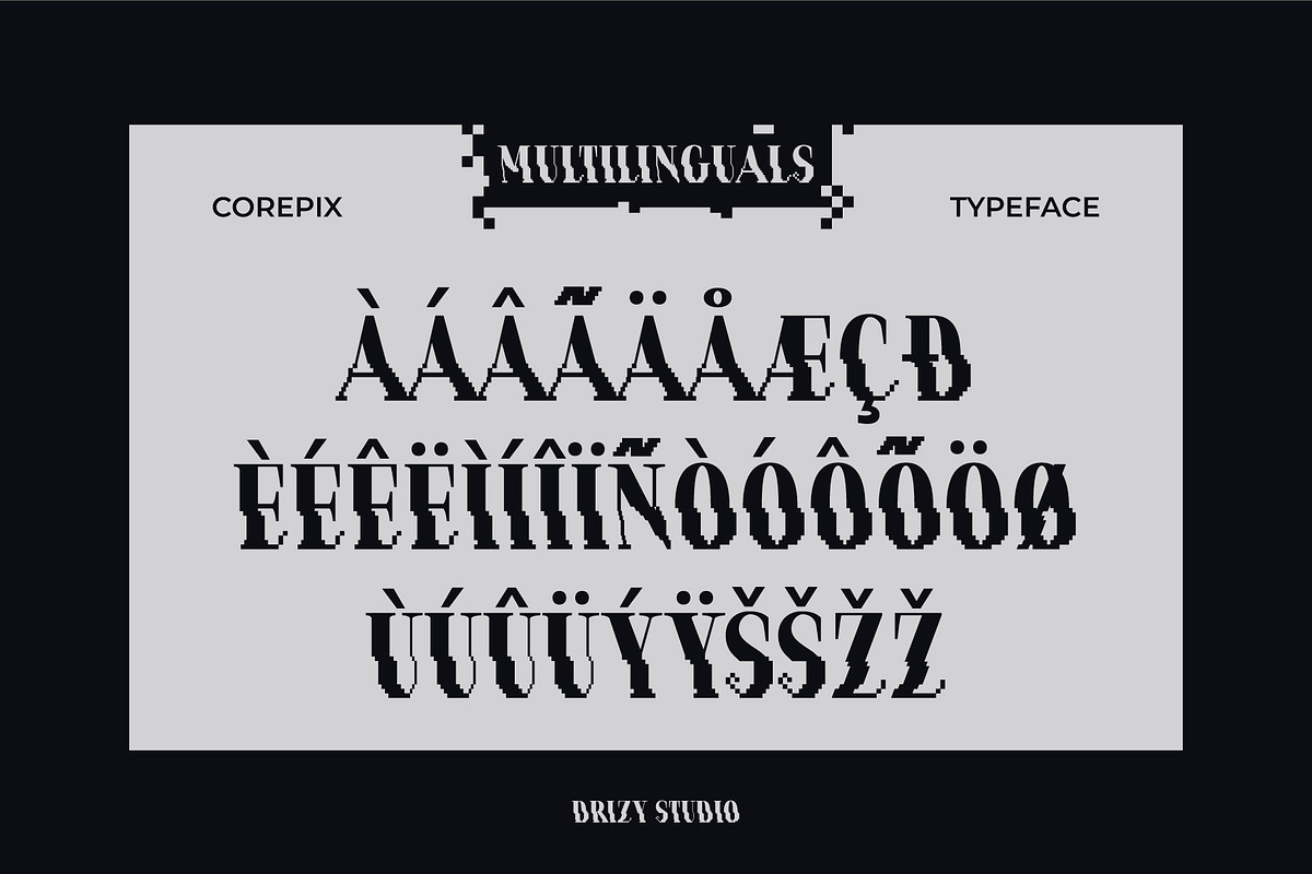 Corepix - Glitch Pixel Serif Font, a Serif Font by Drizy (Photo 6 of 10)